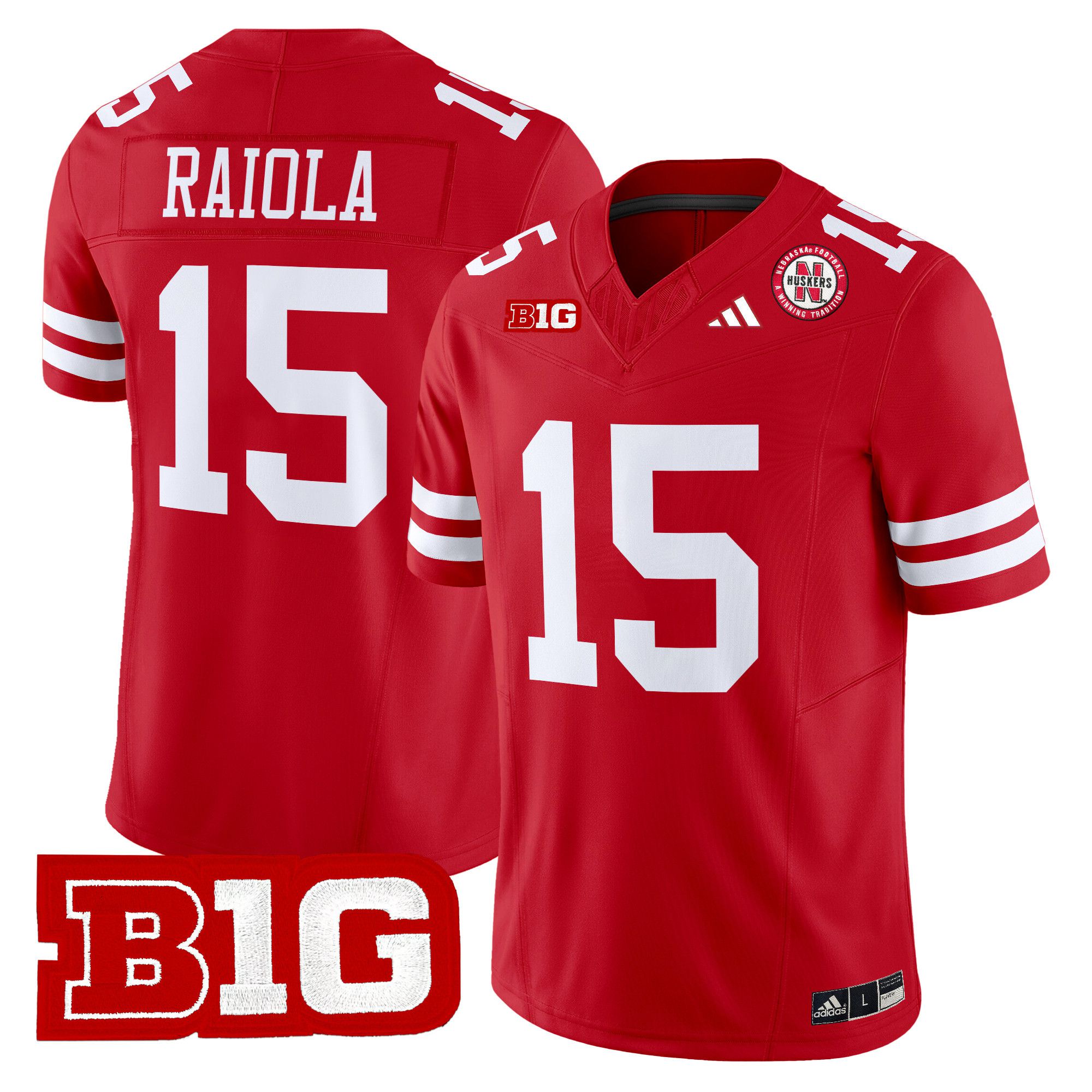 Men Nebraska Cornhuskers #15 Raiola Red 2024 Vapor Limited NCAA Jersey style 1